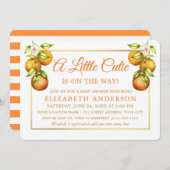 Waterverf Sinaasappels Kleine gouden strop Kaart (Voorkant / Achterkant)