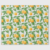 Waterverf sinaasappels of tangerines cadeaupapier (Vlak)
