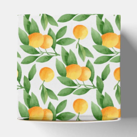 Waterverf sinaasappels of tangerines patroon bedankdoosjes (Bovenkant)