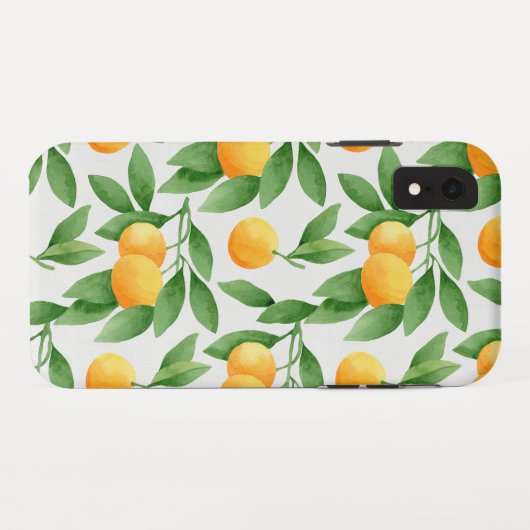 Waterverf sinaasappels of tangerines patroon Case-Mate iPhone case (Achterkant (horizontaal))