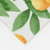 Waterverf sinaasappels of tangerines patroon fleece deken (Hoek)