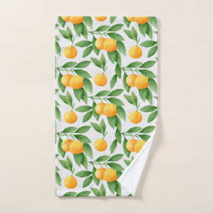 Waterverf sinaasappels of tangerines patroon handdoek