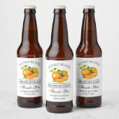 Waterverf Sinaasappels Orangecello Wedding Bedankt Bier Etiket (Flessen)