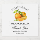 Waterverf Sinaasappels Orangecello Wedding Bedankt Bier Etiket (Enkel label)
