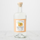 Waterverf Sinaasappels Orangecello Wedding Bedankt Likeurfles Etiket (Voorkant)