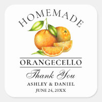 Waterverf Sinaasappels Orangecello Wedding Bedankt