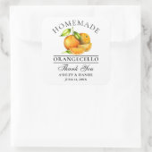 Waterverf Sinaasappels Orangecello Wedding Bedankt Vierkante Sticker (Tas)