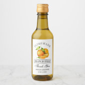 Waterverf Sinaasappels Orangecello Wedding Bedankt Wijn Etiket (Voorkant)