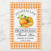 Waterverf Sinaasappels Orangecello Wedding Bedankt Wijn Etiket (Enkel label)