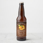 Waterverf Sinaasappels Orangecello Wedding Wood Bier Etiket (Voorkant)