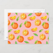 Waterverf Sinaasappels Patroon Briefkaart (Voorkant / Achterkant)