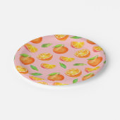 Waterverf sinaasappels Patroon Papieren Bordje (Gekanteld)