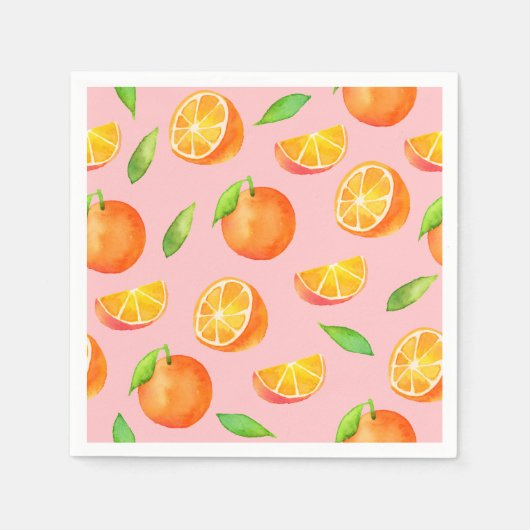 Waterverf Sinaasappels Patroon Servet (Voorkant)