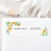 Waterverf sinaasappels retourneren adreslabel etiket (Insitu)