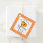 Waterverf Sinaasappels Stippen Orangecello bruilof Bedankjes Labels (In situ)