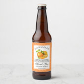 Waterverf Sinaasappels Stippen Orangecello bruilof Bier Etiket (Voorkant)