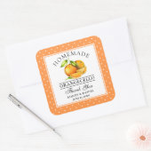 Waterverf Sinaasappels Stippen Orangecello bruilof Vierkante Sticker (Envelop)