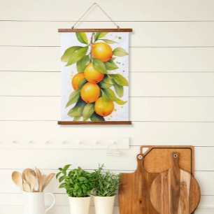 Waterverf Sinaasappels Tapestry Scroll Art Hangend Wandkleed