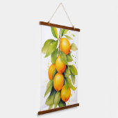 Waterverf Sinaasappels Tapestry Scroll Art Hangend Wandkleed (Gebogen)