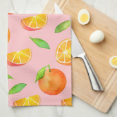 Waterverf Sinaasappels Vruchtpatroon Theedoek (Quarter Fold)