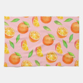 Waterverf Sinaasappels Vruchtpatroon Theedoek (Horizontaal)