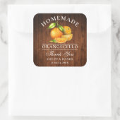 Waterverf Sinaasappels Wood Orangecello Wedding Vierkante Sticker (Tas)