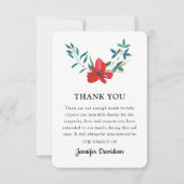 Waterverf Single Poppy Sympathie Bedankkaart (Voorkant)