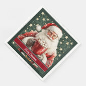 Waterverf Sinterklaas Aangepaste tekst servetten (Hoek)