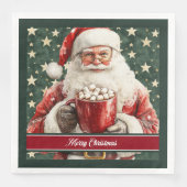 Waterverf Sinterklaas Aangepaste tekst servetten (Voorkant)