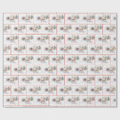 Waterverf Sinterklaas en slee in sneeuwvlokken Cadeaupapier (Vlak)