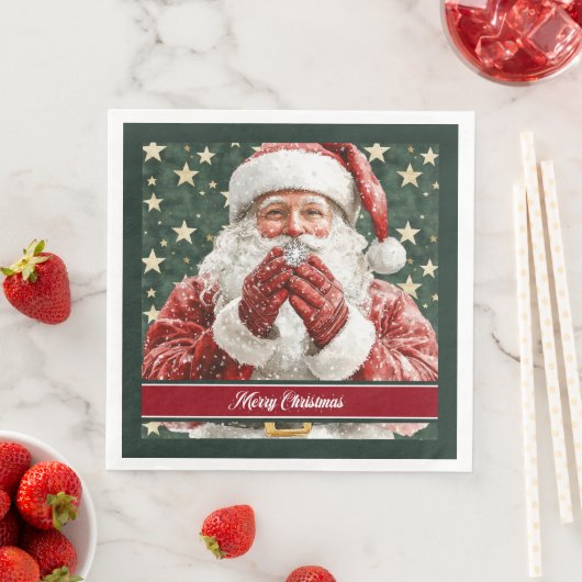 Waterverf Sinterklaas Feestelijke Vakantie Servett Servet (Insitu)