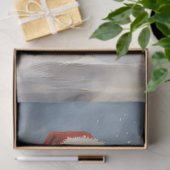 Waterverf Sinterklaas in besneeuwd bos Tissuepapier (Geschenk)