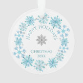 Waterverf Sinterklaas Snowflake krans Ornament (achterkant)