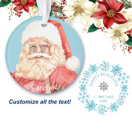 Waterverf Sinterklaas Snowflake krans Ornament