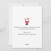 Waterverf Sinterklaas Vrolijk en Helder Kerstfeest Feestdagenkaart (Achterkant)