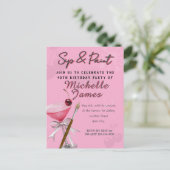 Waterverf Sip & Paint Art Verjaardag Briefkaart (Staand voorkant)