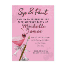 Waterverf Sip & Paint Art Verjaardag