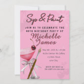 Waterverf Sip & Paint Art Verjaardag Kaart (Voorkant)