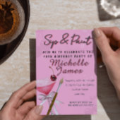 Waterverf Sip & Paint Art Verjaardag Kaart