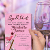 Waterverf Sip & Paint Art Verjaardag Kaart