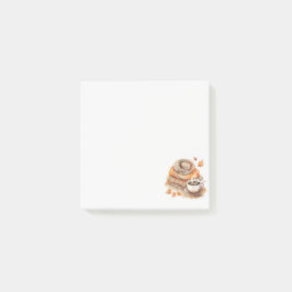 Waterverf Sjaal en Koffie, Knus Herfst Post-it® Notes
