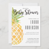 Waterverf Sjabloon Ananas Baby Shower Kaart (Voorkant)