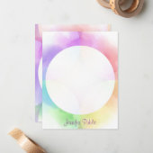 Waterverf Sjabloon Modern gecalligraveerd Monogram (Voorkant / Achterkant in situ)