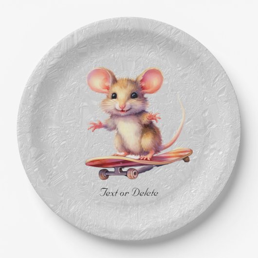 Waterverf Skateboard Mouse Papier Bord (Voorkant)