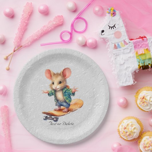 Waterverf Skateboard Mouse Papier Bord (Feest)