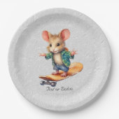 Waterverf Skateboard Mouse Papier Bord (Voorkant)
