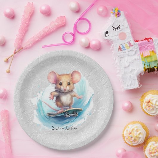 Waterverf Skateboard Mouse Papier Bord (Feest)