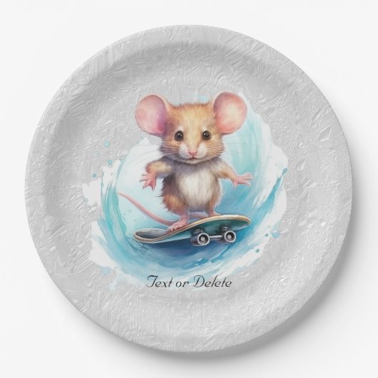Waterverf Skateboard Mouse Papier Bord (Voorkant)