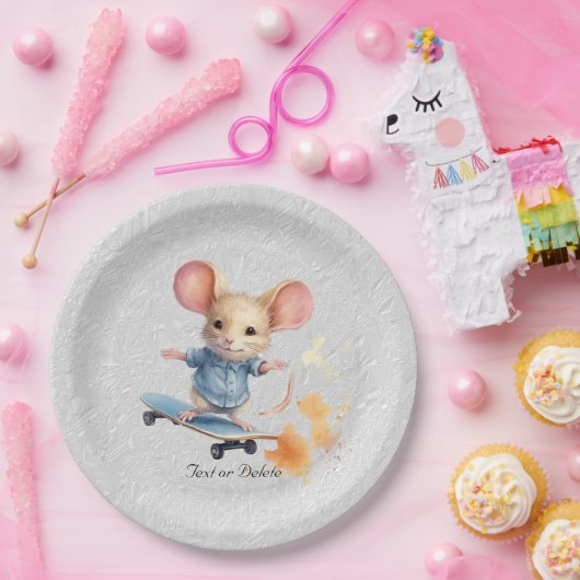 Waterverf Skateboard Mouse Papier Bord (Feest)