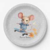Waterverf Skateboard Mouse Papier Bord (Voorkant)